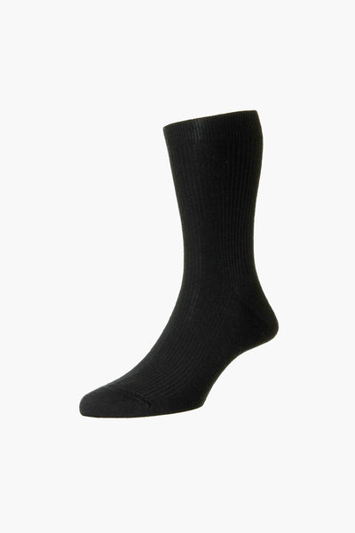 Superfine Merino Wool Sock Black