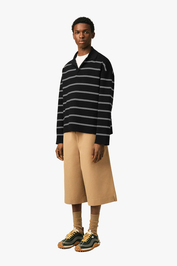 LONG SLEEVE STRIPED POLO