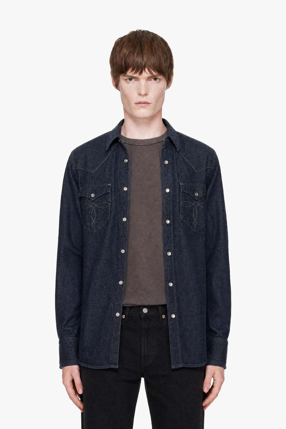 Slim Fit Chamois Western Shirt