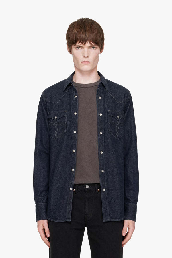 Slim Fit Chamois Western Shirt