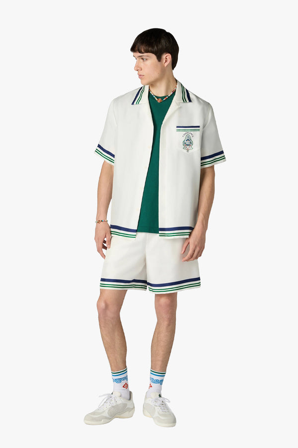 HOTEL EMBLEM CUBAN COLLAR SS SILK SHIRT