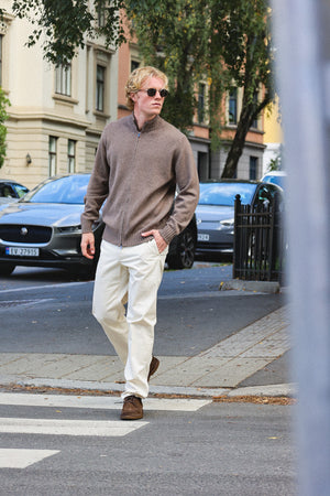 Heavy Full Zip Wool/Cashmere Sweater
