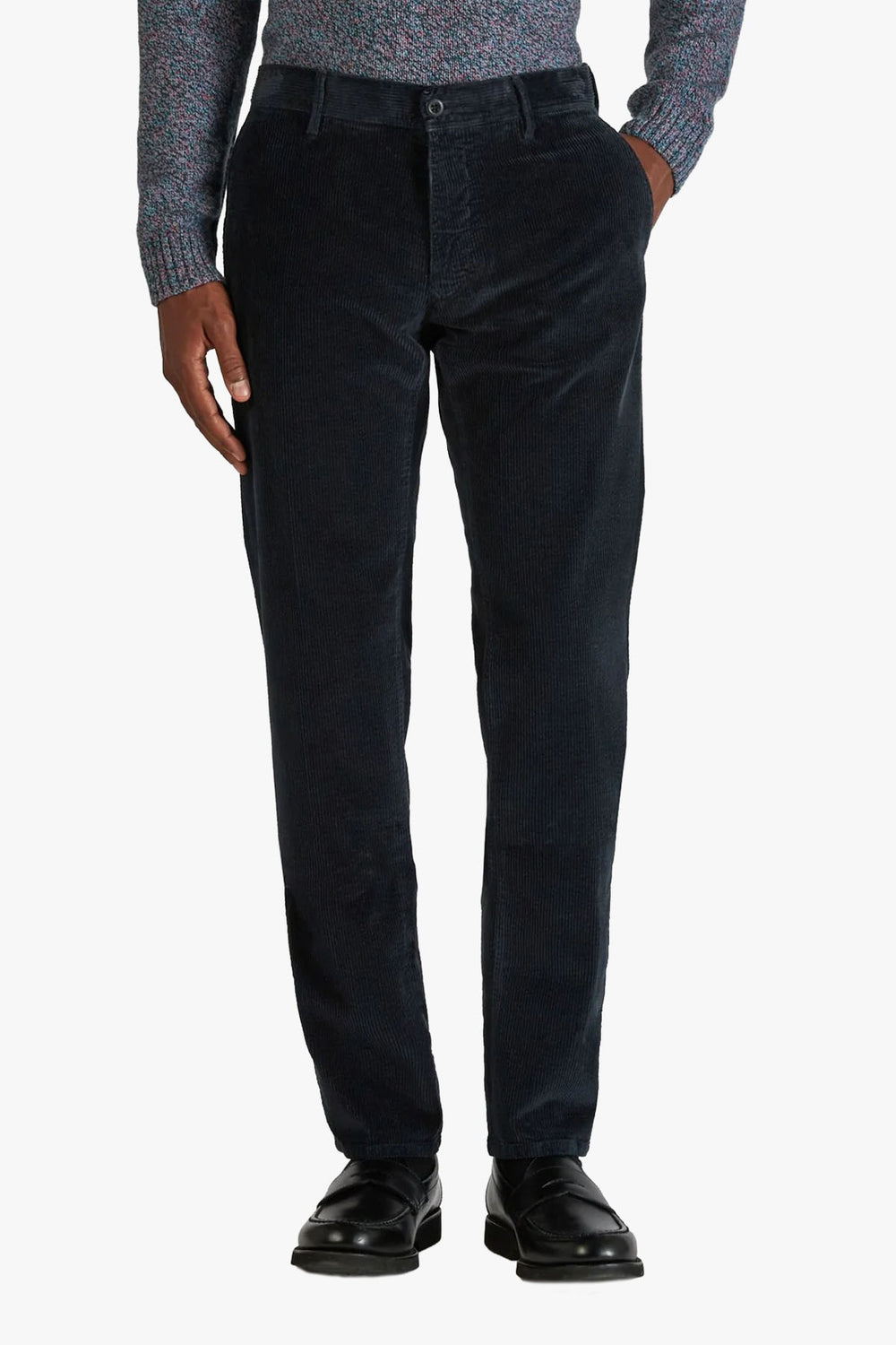 Tapered fit corduroy trousers