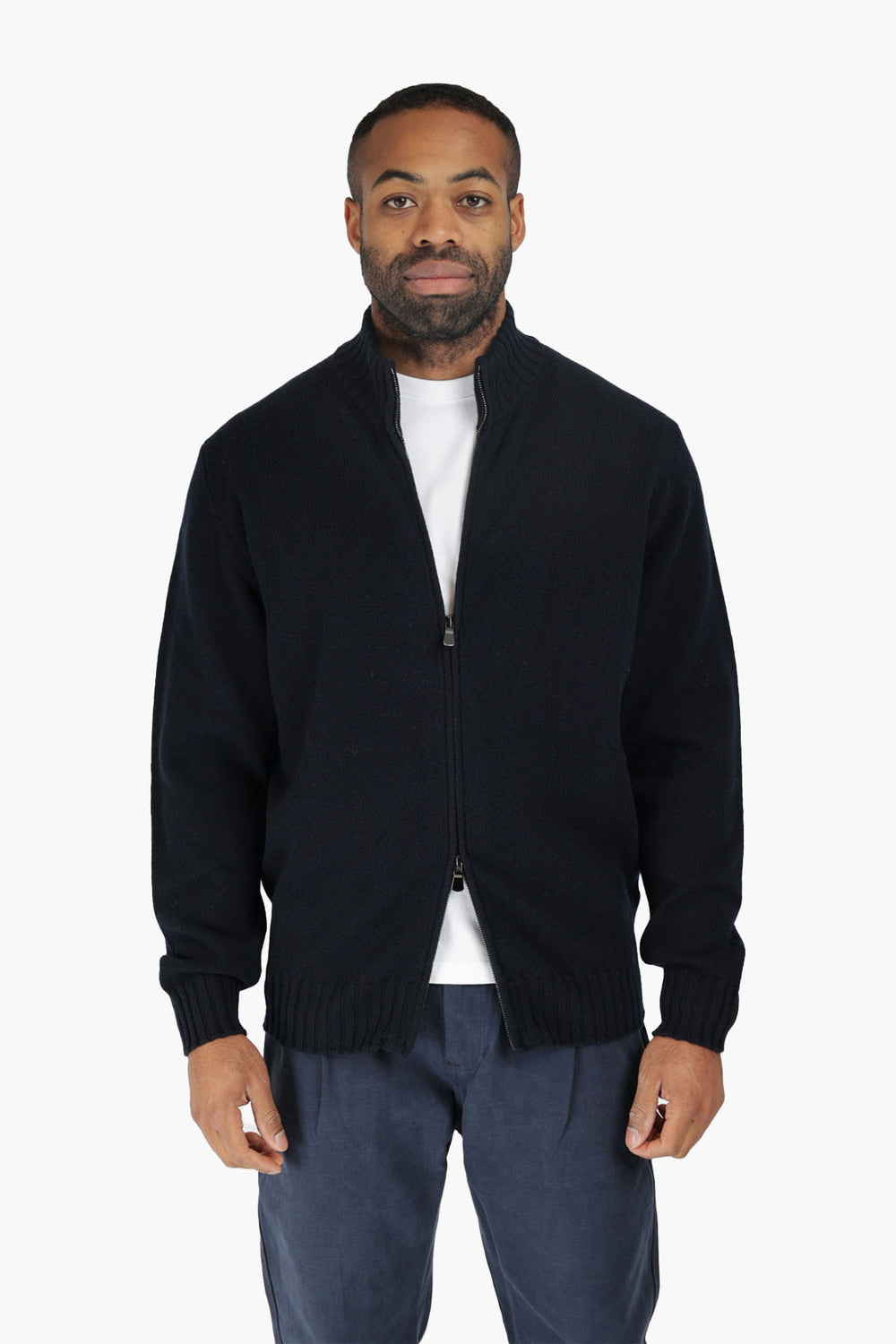 Heavy Full Zip Wool/Cashmere Sweater