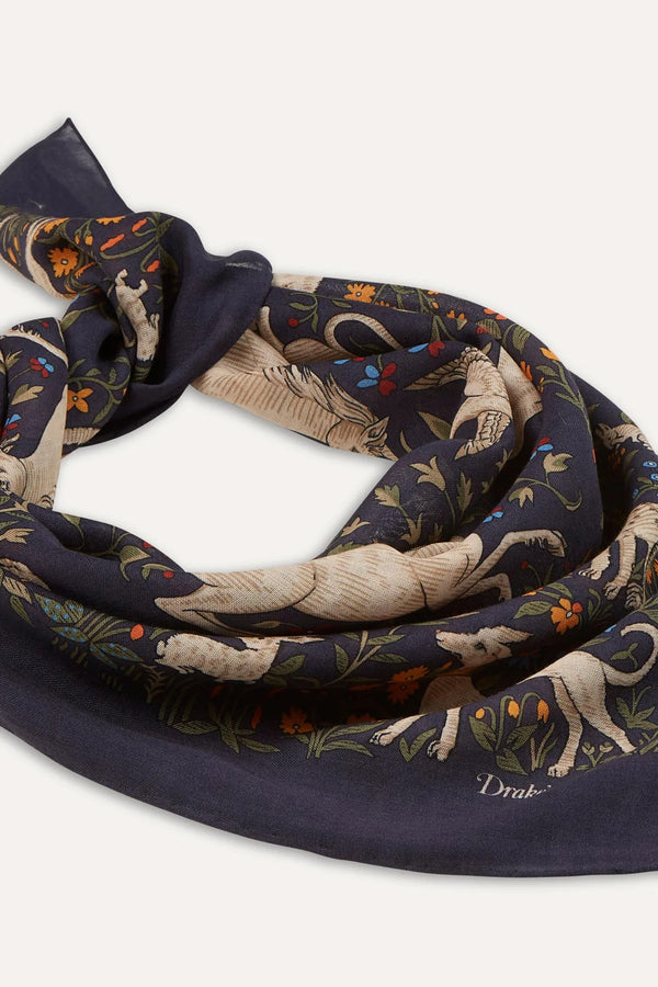 Unicorn Garden Wool/Silk Scarf