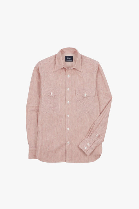 BRUSHED HERRINGBONE WESTERN SHIRT