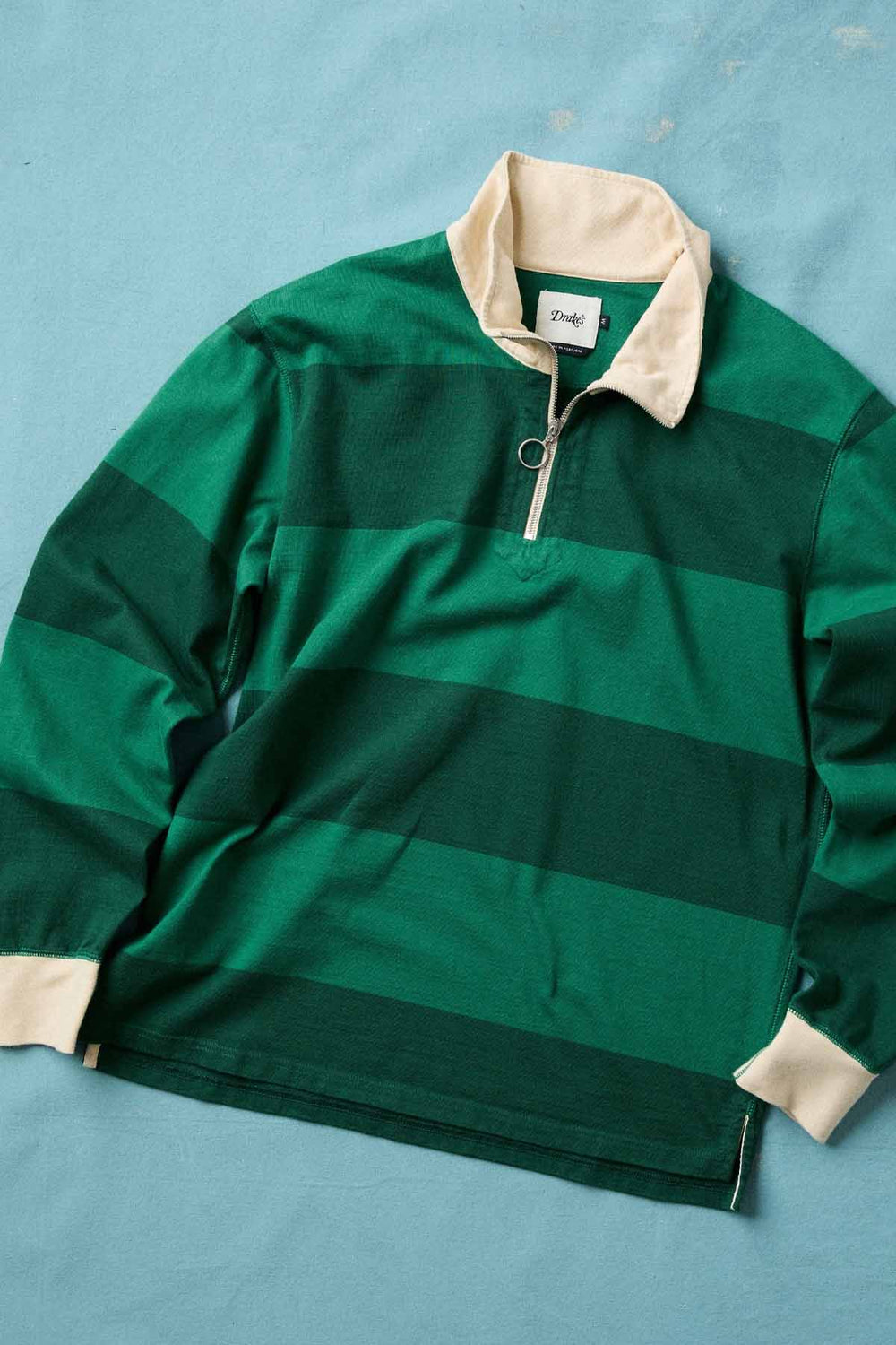 Block Stripe Quarter Zip Rugby