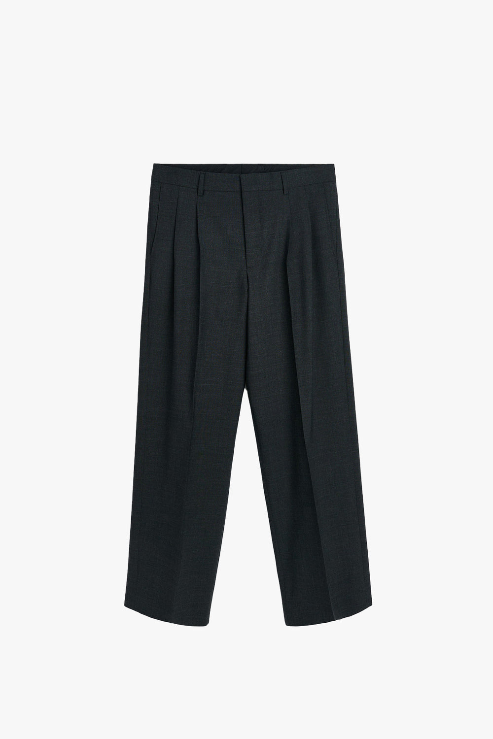 Wide Pleated Wool Trousers
