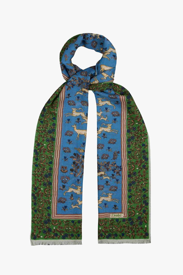 ARCHIVAL ANIMALS WOOL-SILK SCARF