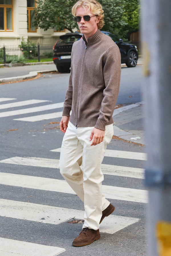 Heavy Full Zip Wool/Cashmere Sweater