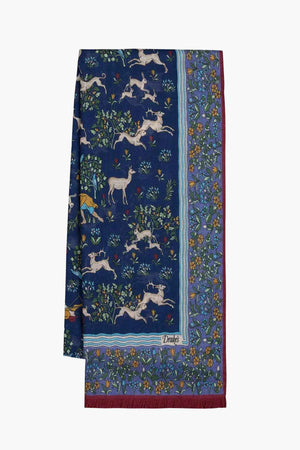 ARCHIVAL ANIMALS WOOL-SILK SCARF