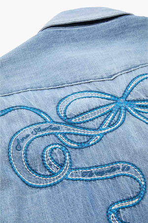 Embroidered Denim Shirt