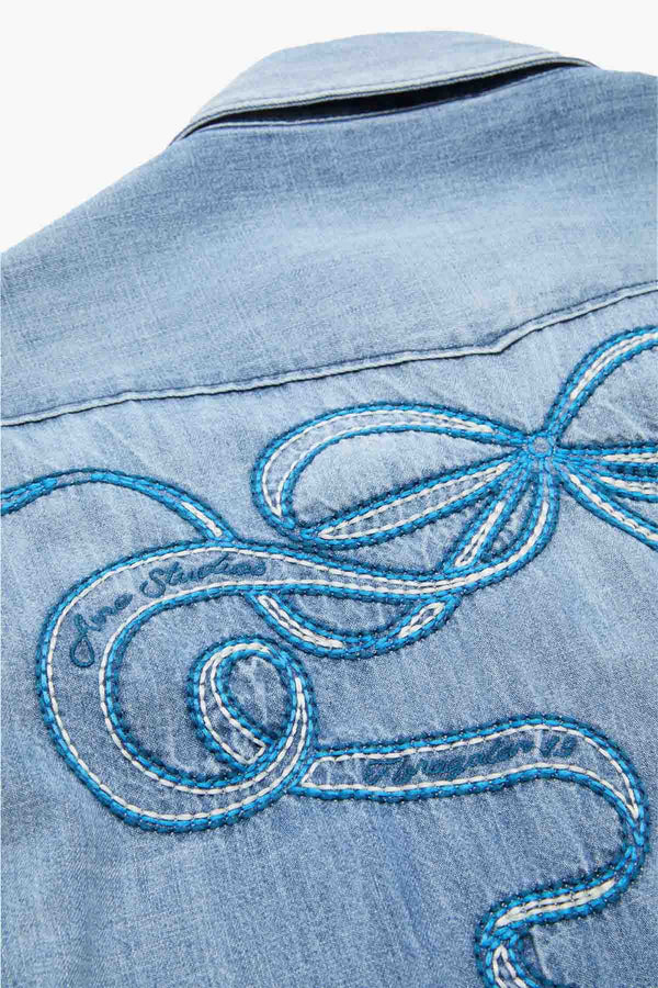 Embroidered Denim Shirt