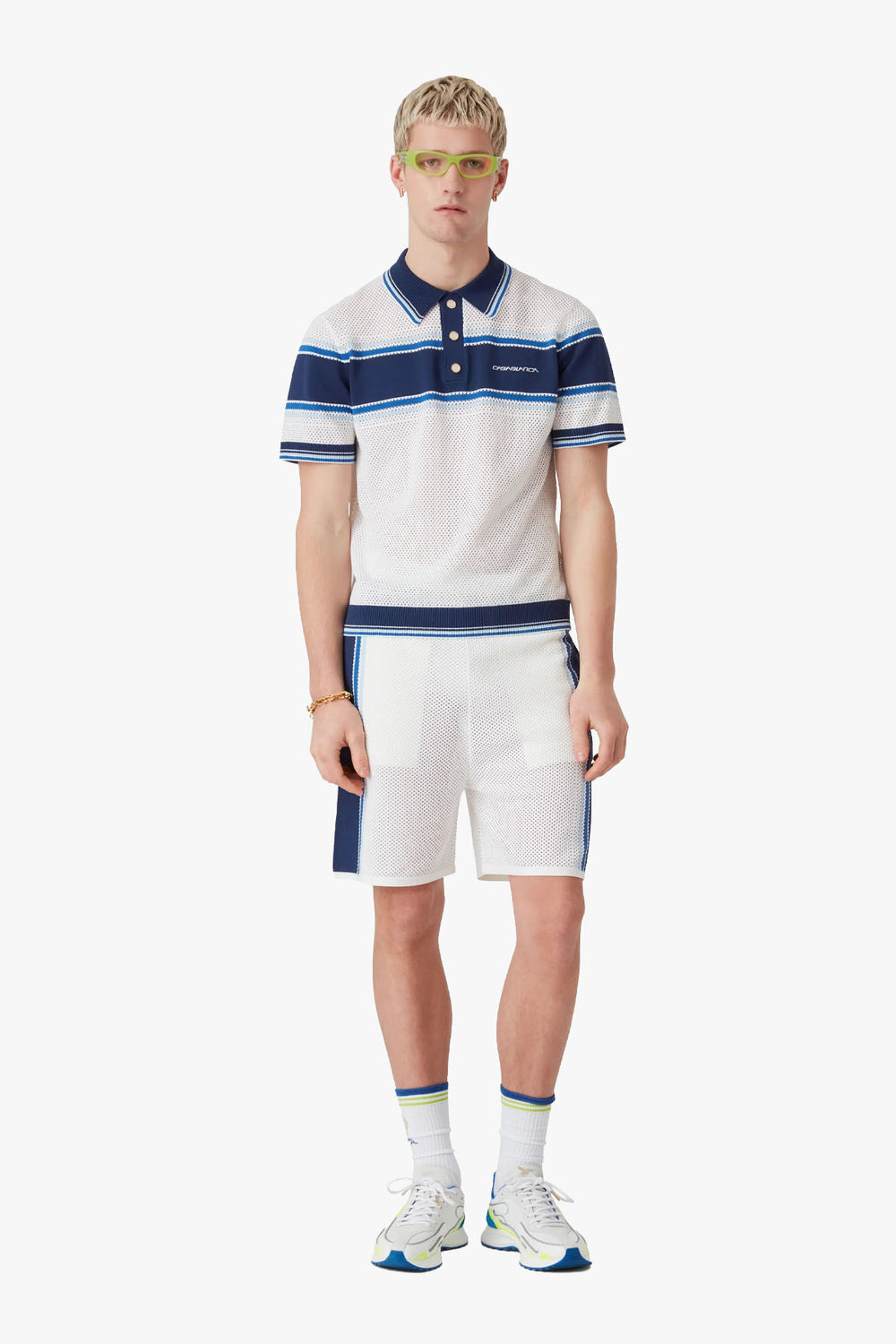 Mesh Stripe Polo