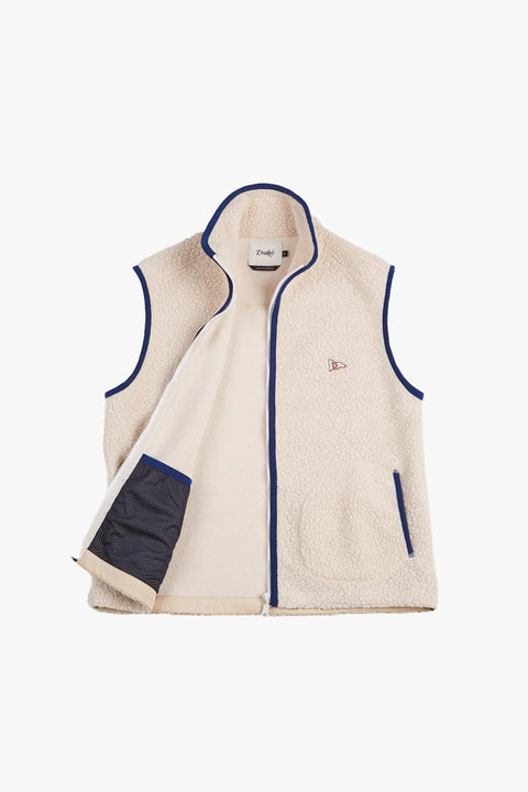 BOUCLE WOOL ZIP FLEECE VEST