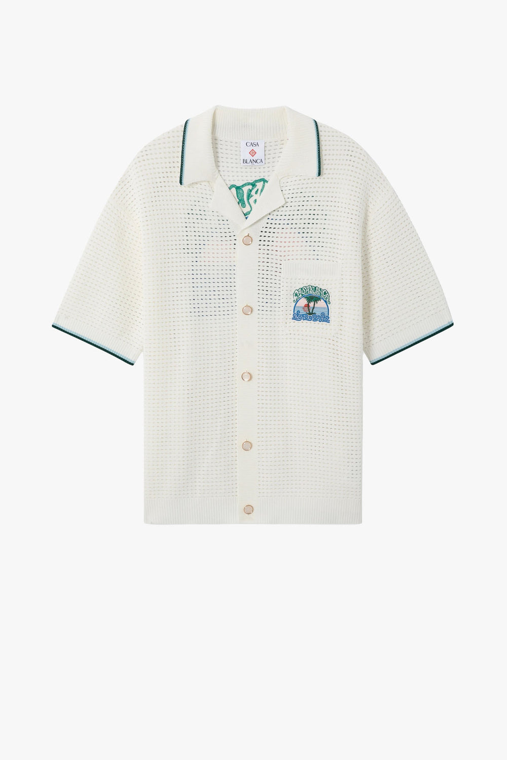 PALM TREE EMBLEM CROCHET SHIRT