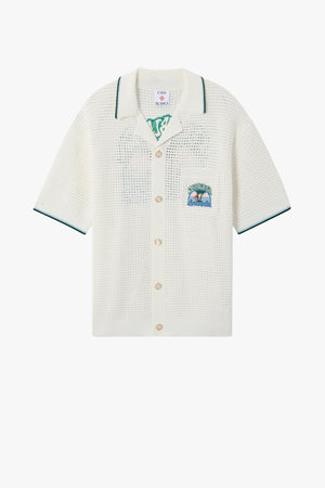PALM TREE EMBLEM CROCHET SHIRT