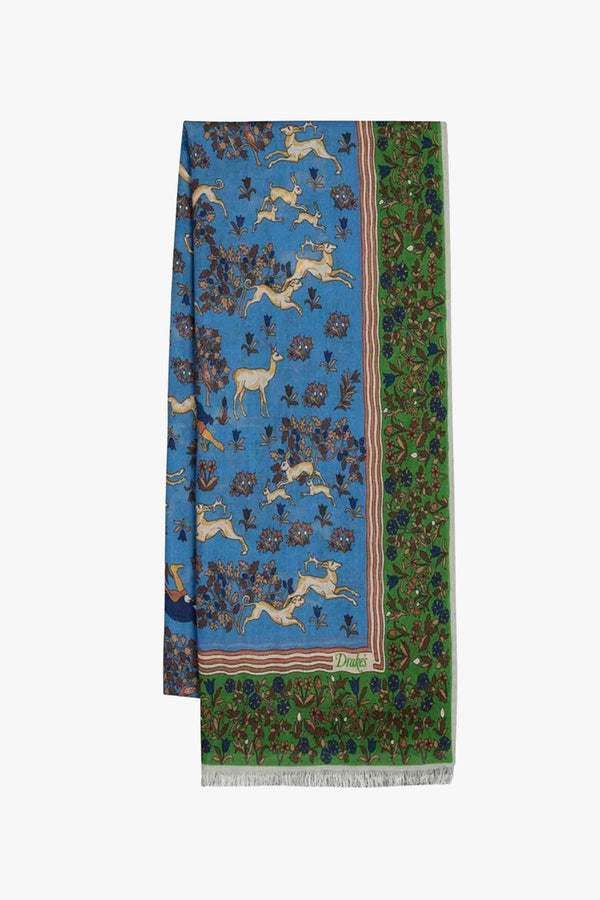 ARCHIVAL ANIMALS WOOL-SILK SCARF