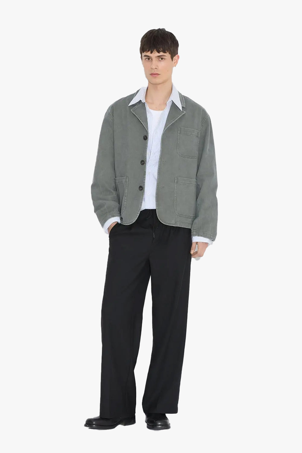 Relaxed Twill Blazer