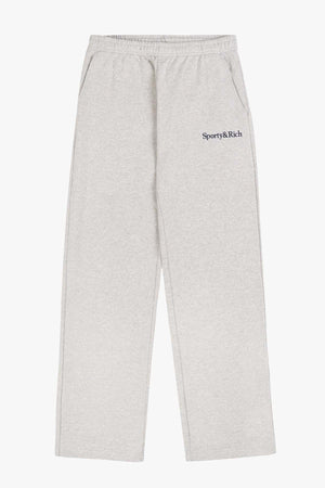 Serif Logo Embroidered Wide Sweatpant