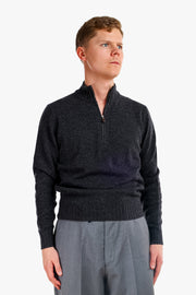 Half Zip Wool Cashmere Sweater