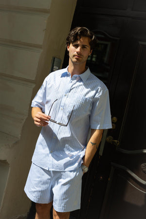 LA CÔTE Stripe Shorts