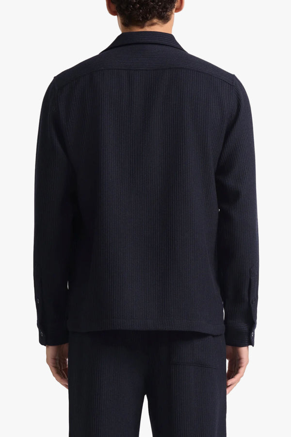 Safra Wool Knitted Camp Collar Shirt