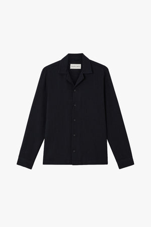 Safra Wool Knitted Camp Collar Shirt