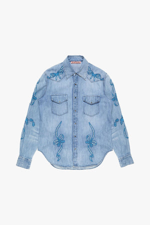 Embroidered Denim Shirt