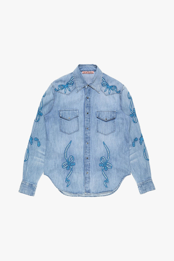 Embroidered Denim Shirt