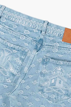 CARPET JACQUARD BAGGY DENIM JEANS