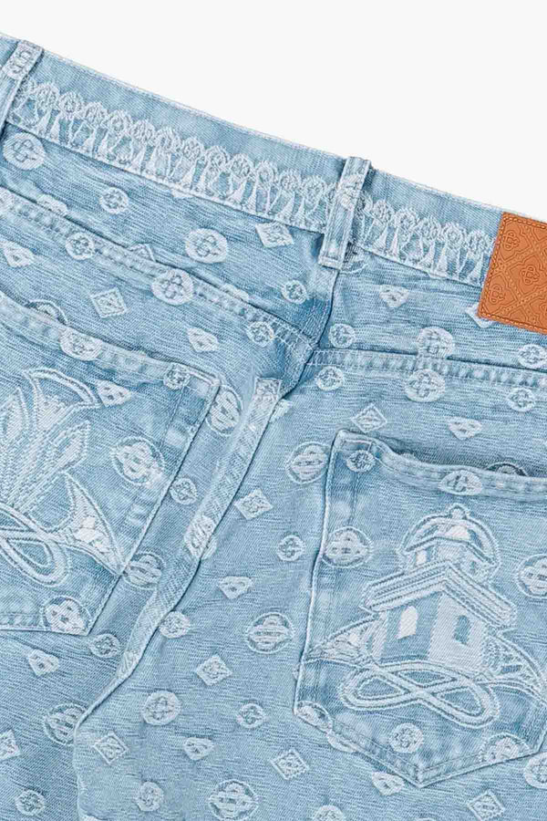 CARPET JACQUARD BAGGY DENIM JEANS
