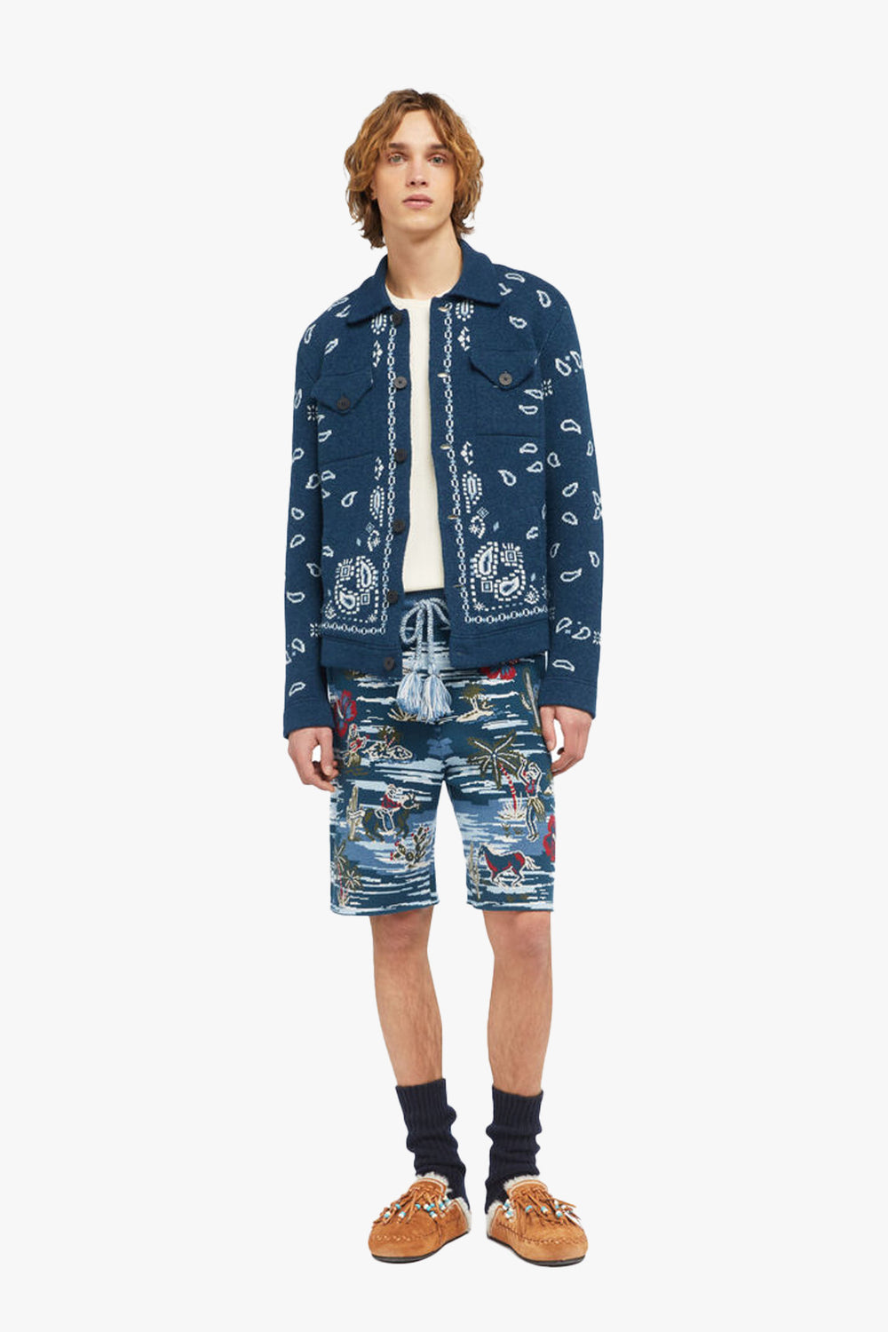 BANDANA JACQUARD DENIM JACKET