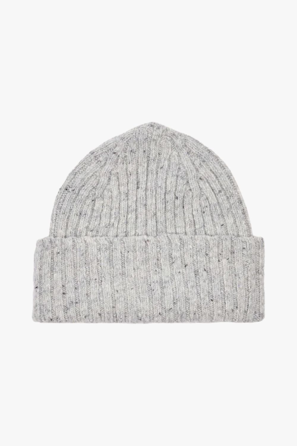 MERINO WOOL RIBBED KNIT BEANIE