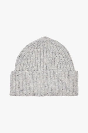 MERINO WOOL RIBBED KNIT BEANIE