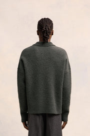 Alpaca Knit Polo Sweater