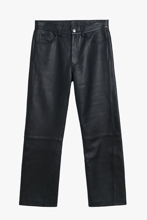 Straight Twist Leather Pant