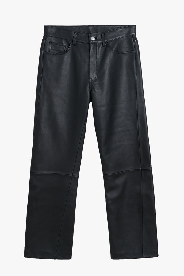 Straight Twist Leather Pant