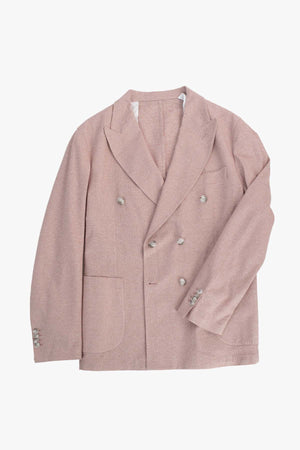 Double Breasted Washed Cotton Blazer