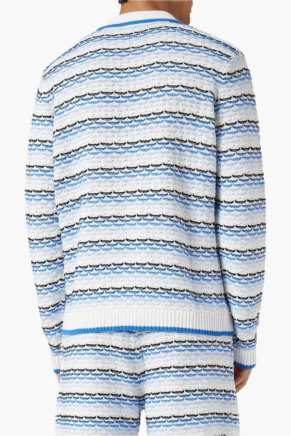 TUCK STITCH LONG SLEEVE POLO SHIRT