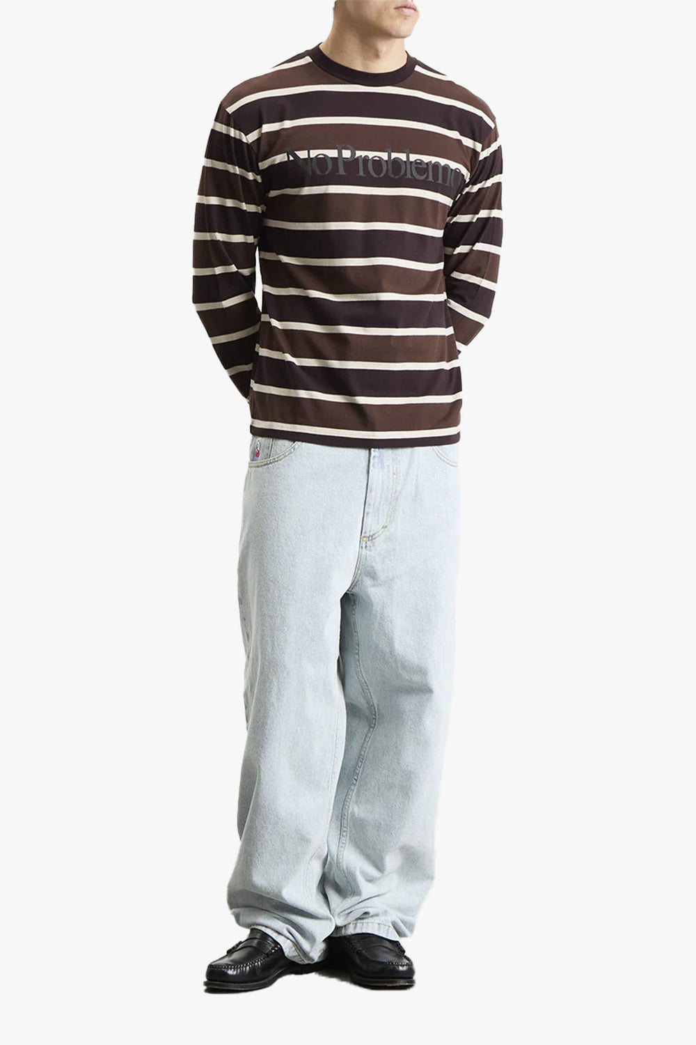 No Problemo Striped Longsleeve T-shirt