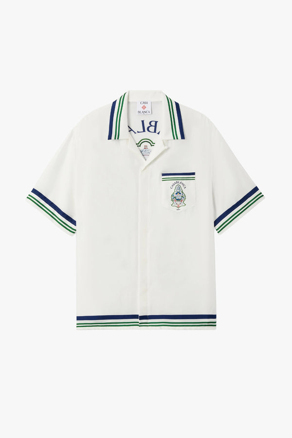HOTEL EMBLEM CUBAN COLLAR SS SILK SHIRT