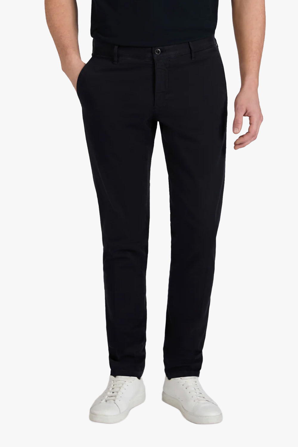 Slim Fit Organic Cotton Twill Trousers