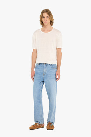 LIGHT WASH DENIM PANTS