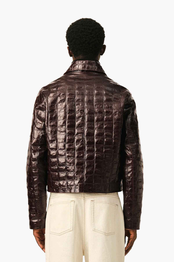 ZIPPED COWHIDE JACKET