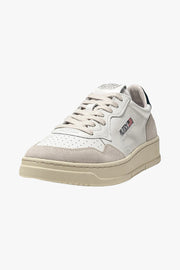 MEDALIST LOW LEATHER AND SUEDE SNEAKERS