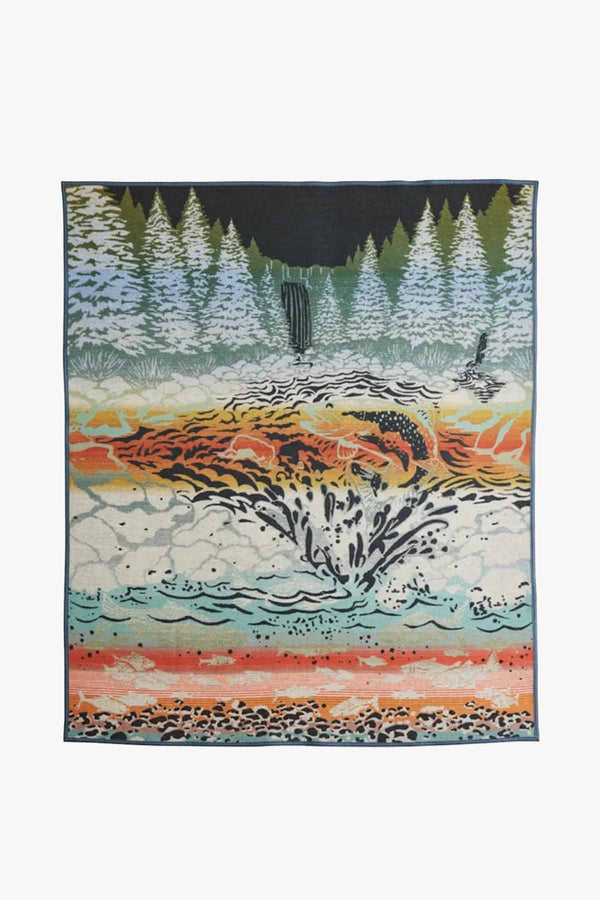 JACQUARD NAPPED BLANKET