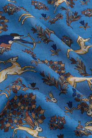 ARCHIVAL ANIMALS WOOL-SILK SCARF