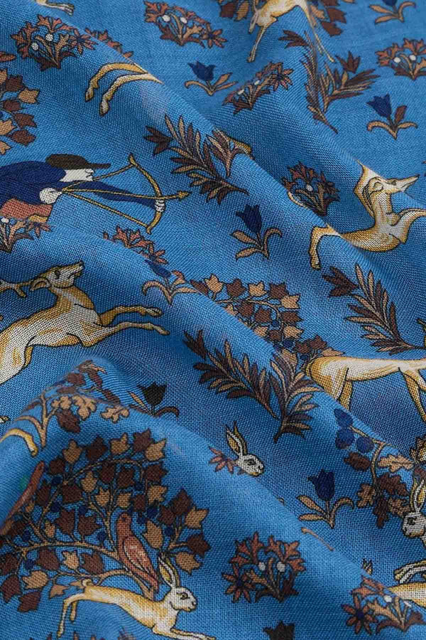 ARCHIVAL ANIMALS WOOL-SILK SCARF