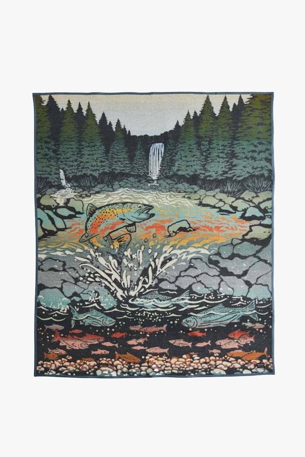 JACQUARD NAPPED BLANKET